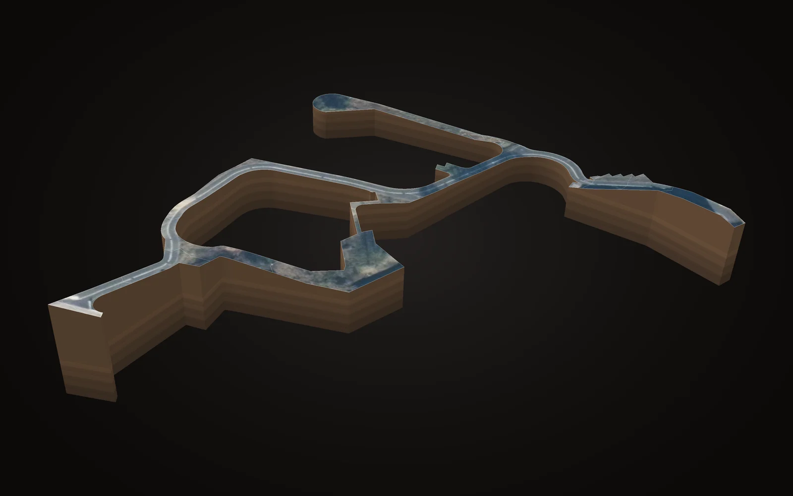 Erschließungsstraßen eines Baugebiets, 3d auf dem luftbild