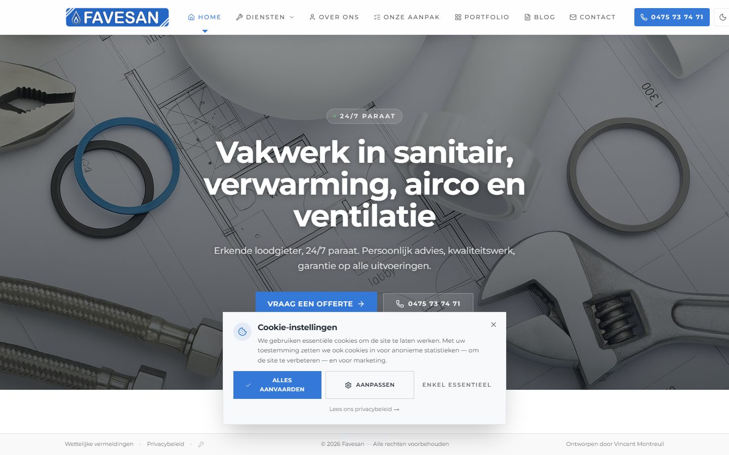 Favesan — echte voorpagina